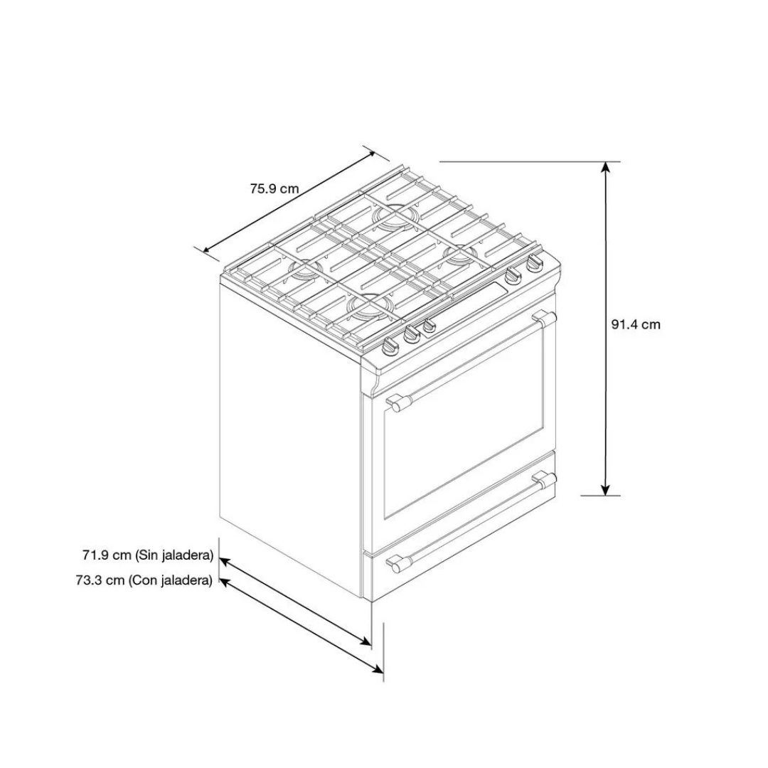 Estufa de Piso Maytag 76cm MGS8800FZ