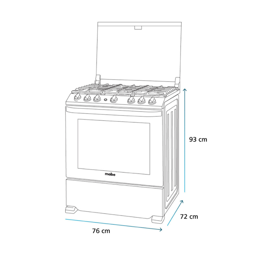Estufa de Piso Mabe 76cm EMH7602JBS0