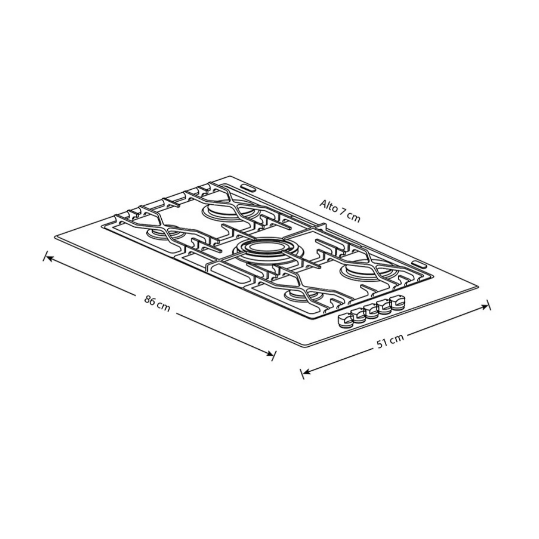 Parrilla a Gas WHIRLPOOL WP3550S