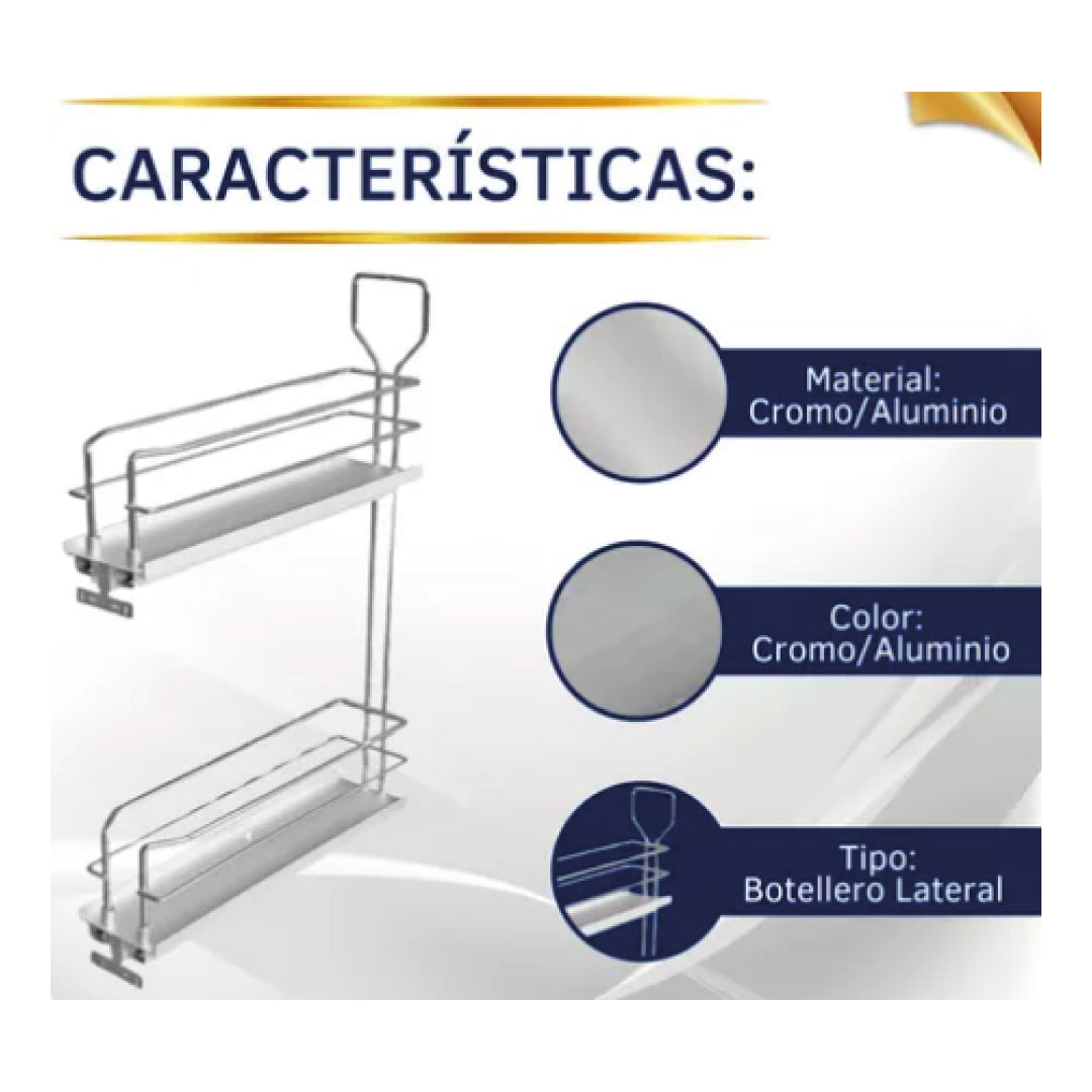 Botellero Lateral Aluminio Cerrajes