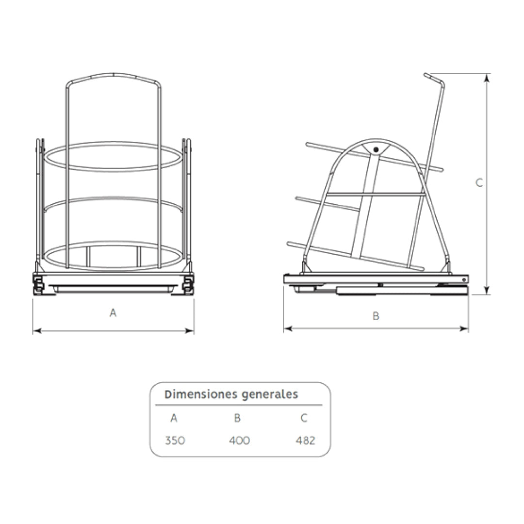 Extraíble Columpio para Garrafón de 20L Cerrajes
