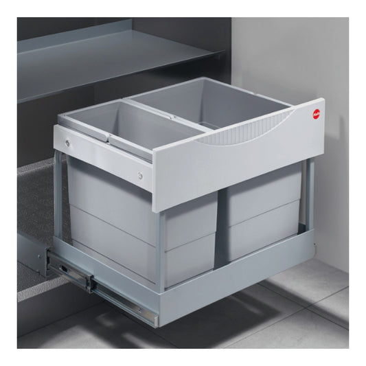 Cubo de basura doble con arrastrador Hafele 0930406