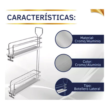 Botellero Lateral Aluminio Cerrajes
