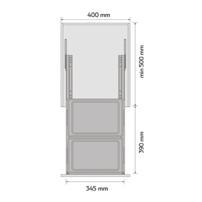Contenedor de Desperdicios Doble KELE Mod. KAW7012