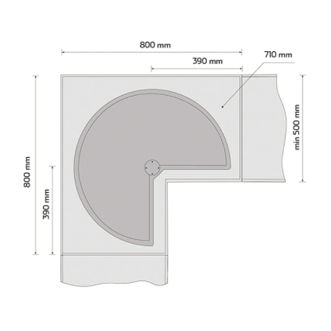 Organizador Esquina Mágica 270° KELE KAC1110