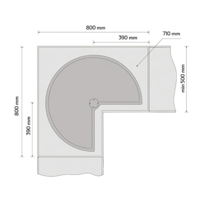 Organizador Esquina Mágica 270° KELE KAC1110